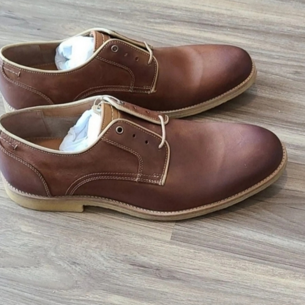 Johnston & Murphy Tan Leather Oxfords